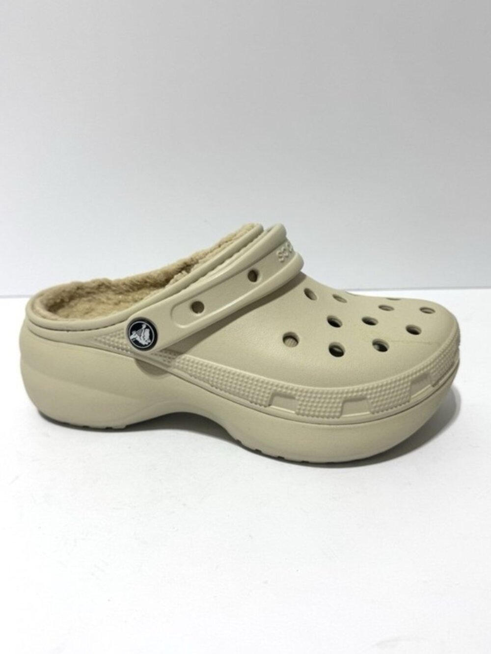 Crocs Womens Classic Platformed Lined Clogs Size 6